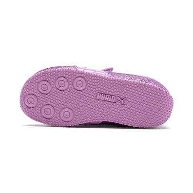 Puma Whirlwind Glitz V Baby Trainer (Black/Orchid)