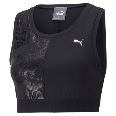 Puma Wn\'s Train Untamed Crop Tank "Snake Black-Print"