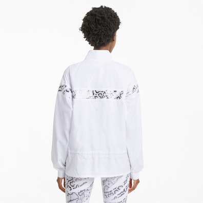 Puma Wn\'s Train Untamed Woven Jacke "Snake White-Silver"