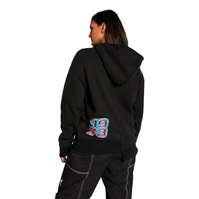 Puma Frauen Basketaball Kirsche auf Top-Grafik überdimensional Hoodie "Schwarz"