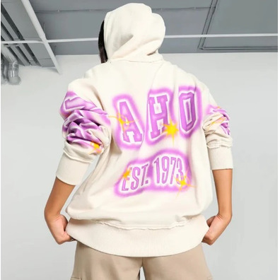 Puma Frauen Basketball Art-Hitect Sparkle OS Hoodie "Alpine Snow"