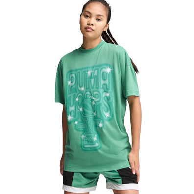 Puma Frauen Basketball Art-Hitect Sparkle Trophy Tee 1 "Jade Frost"