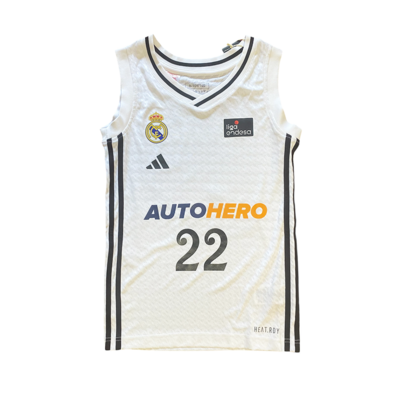 Real Madrid Camiseta Basket Niñ@ 1. Team 24/25 #22 PRAXIS #