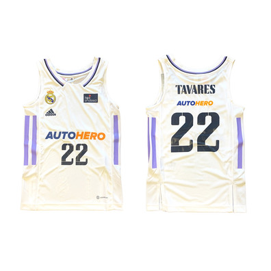 Real Madrid Camiseta Basket Niñ@ 1a Equipación # 22 TAVARES #