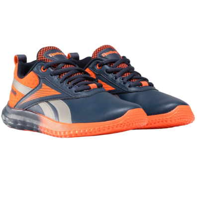 Reebok Running Kids\' Rush Runner 5.0 Syn "Vector Navy-Pump Orange"