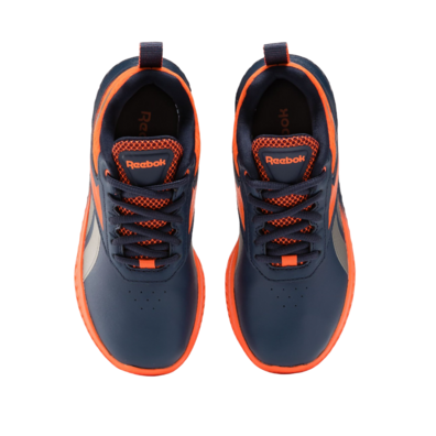 Reebok Running Kids\' Rush Runner 5.0 Syn "Vector Navy-Pump Orange"