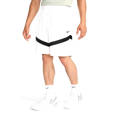 Kurz Nike Icon Dri-FIT Basketball "White Black"