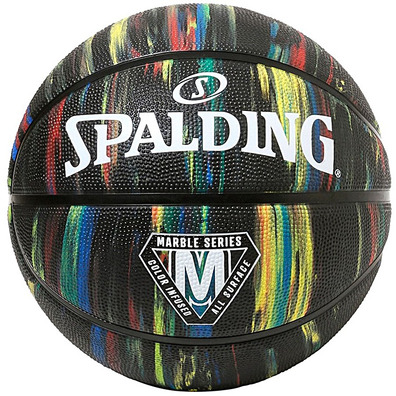 Spalding Marble Series Black Rainbow (Sz5)