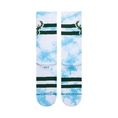 Stance Casual NBA Bucks Gefärbte Crew Socken "Blau"