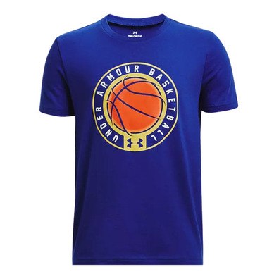 UA Boys\\' Basketball Logo Short Sleeve Tee "Royal Blue"