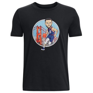 UA Jungen Curry Animated Tee "Schwarz"