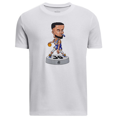 UA Jungs \'\' Curry Bobblehead Kurzarm Tee "Weiß"