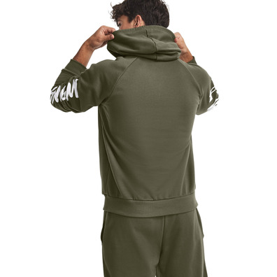 UA Herren Rival Fleece Graphic Hoodie "Marine OD Green"