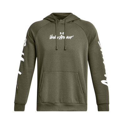 UA Herren Rival Fleece Graphic Hoodie "Marine OD Green"