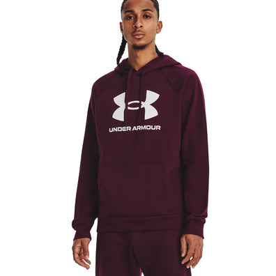 UA Herren Rival Fleece Logo Hoodie "Dark Maroon"