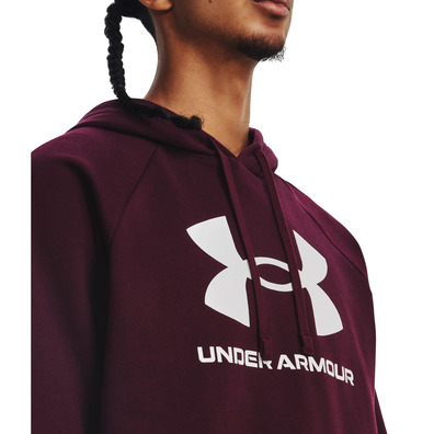 UA Herren Rival Fleece Logo Hoodie "Dark Maroon"