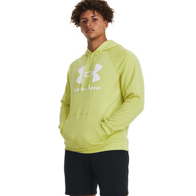 UA Herren Rival Fleece Logo Hoodie "Lime Yellow"