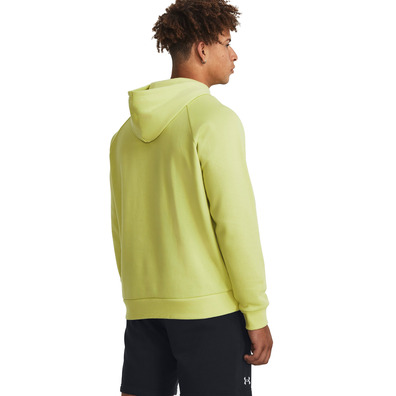 UA Herren Rival Fleece Logo Hoodie "Lime Yellow"