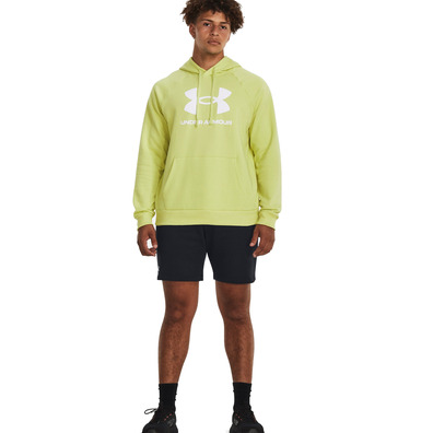 UA Herren Rival Fleece Logo Hoodie "Lime Yellow"