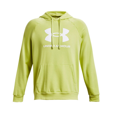 UA Herren Rival Fleece Logo Hoodie "Lime Yellow"