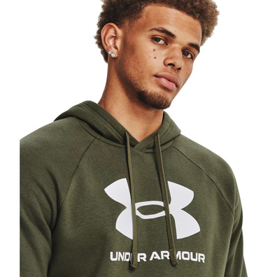 UA Herren Rival Fleece Logo Hoodie "Marine OD Green"