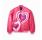 Desigual Girls Quilted Heart Bomber Jacke "Fuchsia"