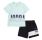 Konjunktiv Jordanien Kinder JDB Jumpman Wrap Logo Tee und Short Set "Black-Light Dew"