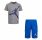 Konjunktiv Jordanien Kinder Springen Air Tee + Kurz "Grey-Blue"