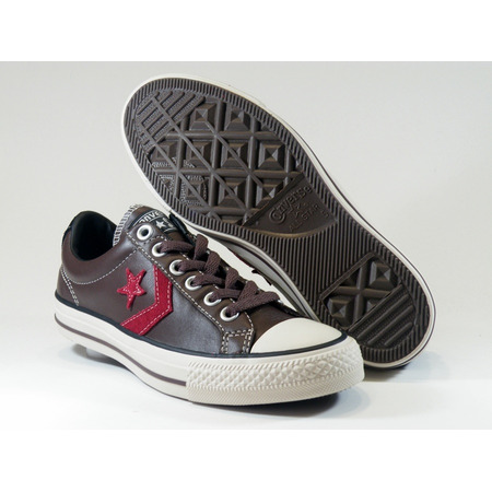 Converse Star Play EV OX (cafe/crema/rojo)