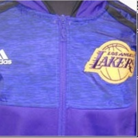 Adidas Angeles Lakers Jacke Zip Kids (violett/schwarz/gelb)