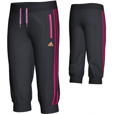 Adidas Pant 3/4 Und Mädchen erfunden (schwarz/rosaintens)