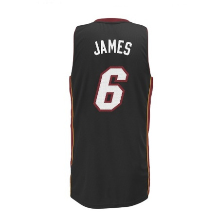 T-Shirt NBA Bordada Lebron James Miami (negro)