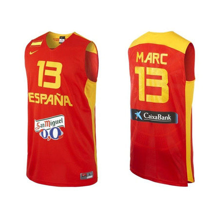 Spiel T-Shirt von Spanien "Marc Gasol" (600/rot/gelb)