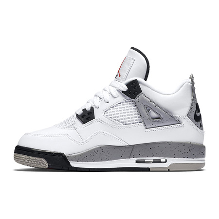 Jordan 4 Retro BP "White Cement" (104/weiß/rot/schwarz/silber)