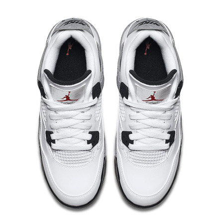 Jordan 4 Retro BP "White Cement" (104/weiß/rot/schwarz/silber)