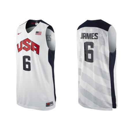 Replica Nike Lebron James "USA" (100/weiß/navy/rot)