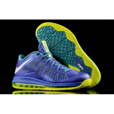 Nike Air Max Lebron X Low "Sprite" (500 / azul / Limettengrün)