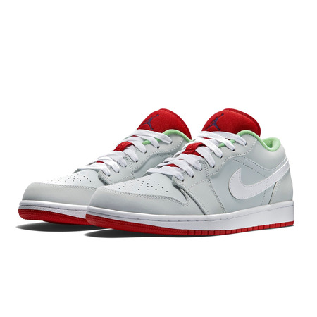 Air Jordan 1 Low "Wolf Grey" (021/gris/rot/türkis/weiß)