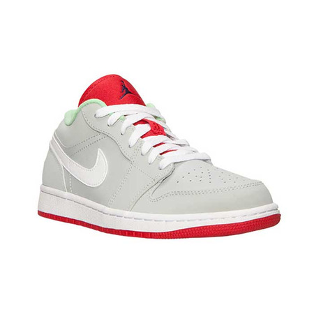 Air Jordan 1 Low "Wolf Grey" (021/gris/rot/türkis/weiß)