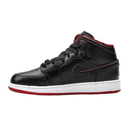 Air Jordan 1 Mid Bg Niño "Night" (028/negro/rojo/blanco)