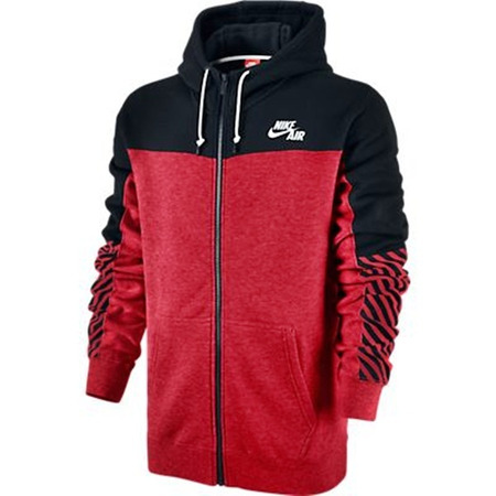 Nike Sudadera Basketball Capucha Heritage Full-Zip (012/negro/rojo)