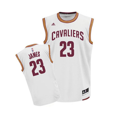 Adidas T-Shirt Réplica Lebron James Cavaliers (weiß/burde)