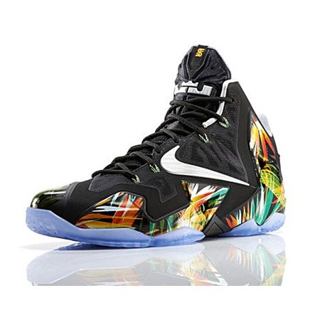 Lebron XI "Everglades" (006/black/gelb/grün)