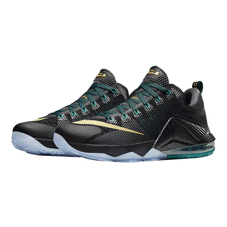 Lebron XII Low "SVSM" (070/negro/metalic gold/radant esmeralda)