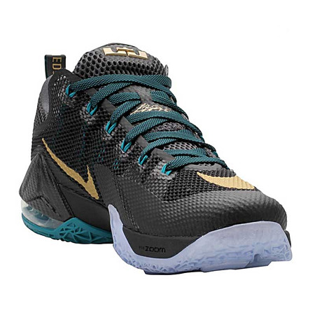 Lebron XII Low "SVSM" (070/negro/metalic gold/radant esmeralda)