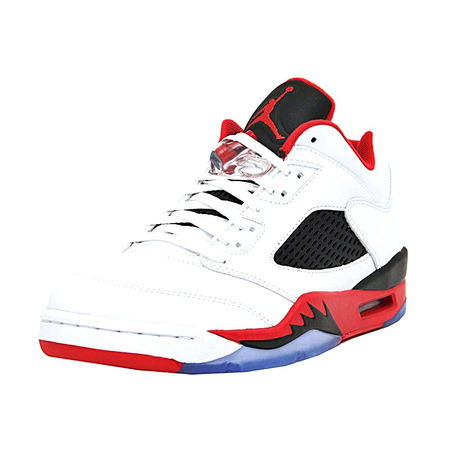 Air Jordan Retro 5 Low "Fire Red" (101/weiß/feuerrot/schwarz)