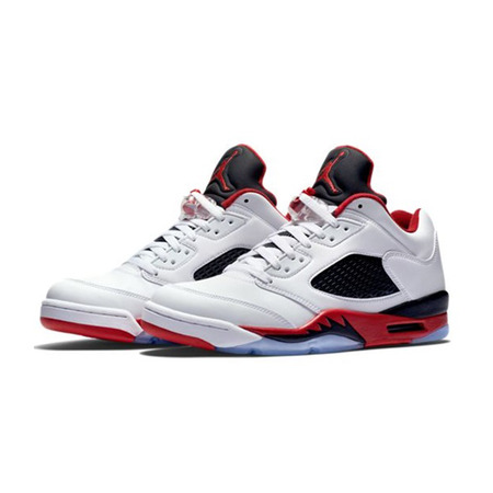 Air Jordan Retro 5 Low "Fire Red" (101/weiß/feuerrot/schwarz)