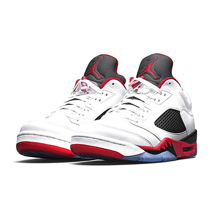 Air Jordan Retro 5 Low "Fire Red" (101/weiß/feuerrot/schwarz)