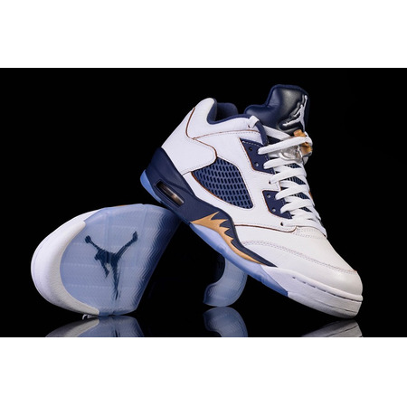 Air Jordan Retro 5 Low "Dunk From Above" (135/white/gold/navy)