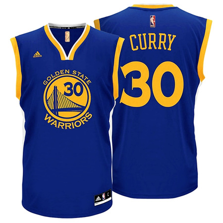 Adidas Camiseta Réplica Stephen Stephen Curry #30# Warriors (azul/amarillo)